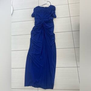 Adrianna Papell One Shoulder Sapphire Gown